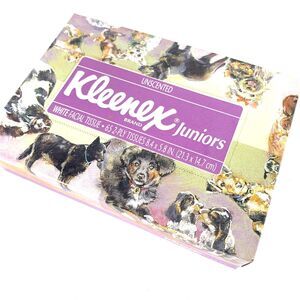 VTG NOS Kleenex Tissue Box Little Travelers Dogs One Box